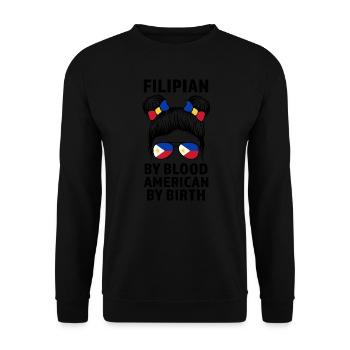 Philippinisch Filipino Philippinisches Geschenk - Unisex Pullover - Schwarz - Vorne - Alina (178cm) & Michal (187cm)