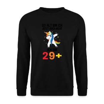 Geburtstag Geburtstagfeier dreizig Jahre alt Gesch - Unisex Pullover - Schwarz - Vorne - Alina (178cm) & Michal (187cm)