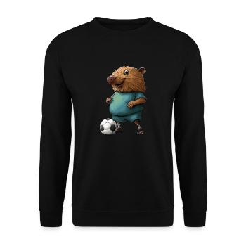 Taupes de football - Sweat-shirt Unisexe - noir - Devant - Alina (178cm) & Michal (187cm)