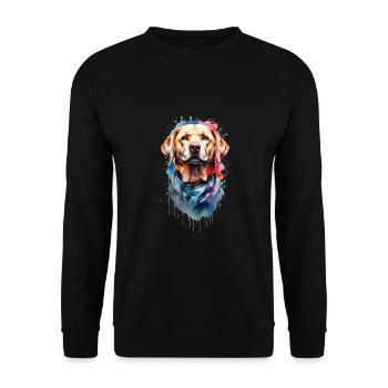 Labrador Retriever - Unisex Sweatshirt - black - Front - Alina (178cm) & Michal (187cm)