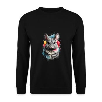 Chinchilla - Sweat-shirt Unisexe - noir - Devant - Alina (178cm) & Michal (187cm)