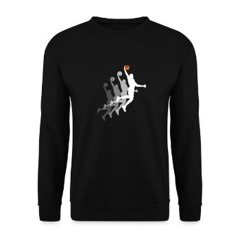 Basketball Player Dunking Basketball Player Sequence - Unisex Sweatshirt - black - Front - Alina (178cm) & Michal (187cm)