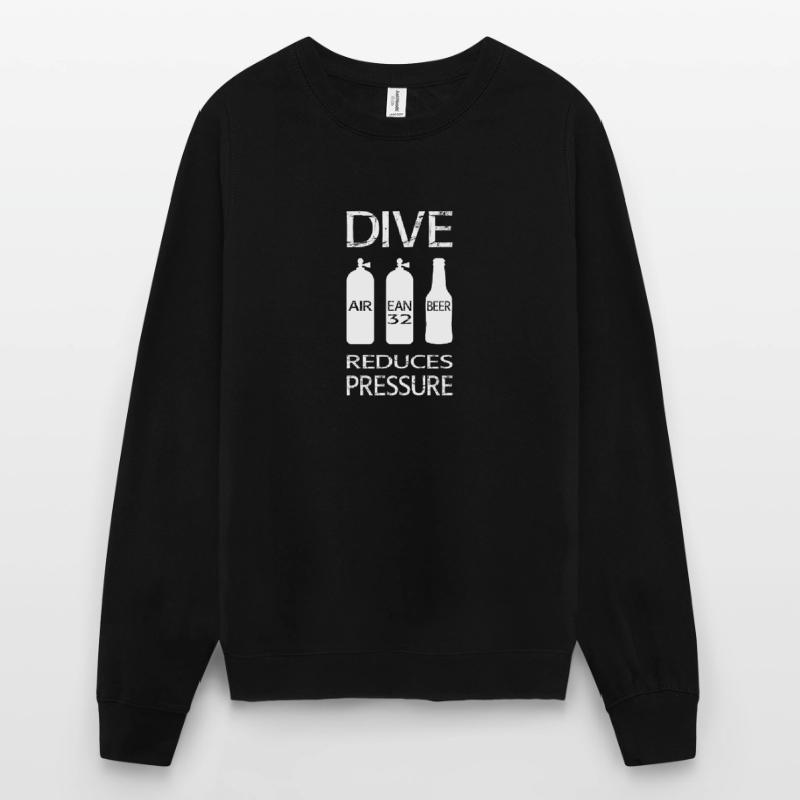 La plongée réduit la pression Sweat-shirt Unisexe