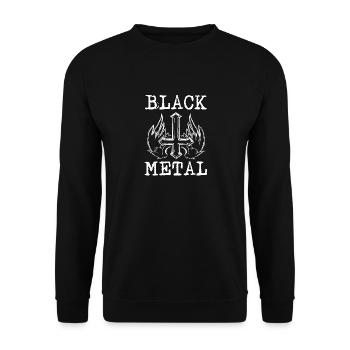 BLACK METAL - Unisex Sweatshirt - black - Front - Alina (178cm) & Michal (187cm)