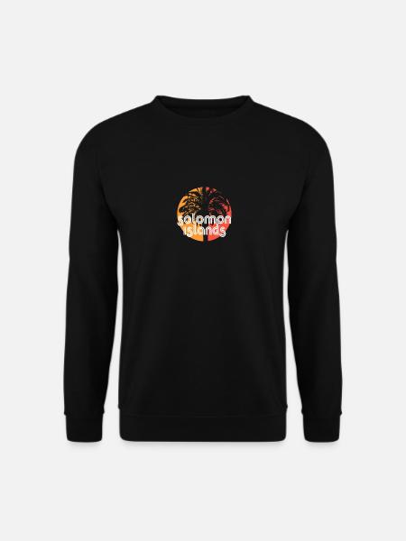 Solomon Islands Artistic Vacation Souvenir Palm - Unisex Sweatshirt - black