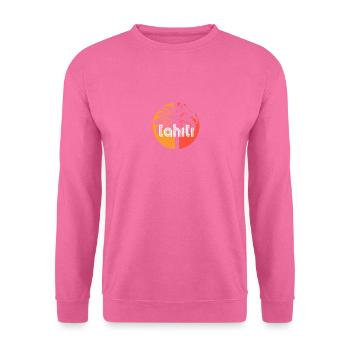 Tahiti Artistic Vacation Souvenir Palmier - Sweat-shirt Unisexe - rose - Devant
