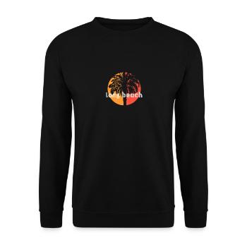 Long Beach California Artistic Vacation Souvenir - Unisex Sweatshirt - black - Front - Alina (178cm) & Michal (187cm)