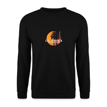 Huntington Beach California Cool Palm Tree Native - Unisex Sweatshirt - black - Front - Alina (178cm) & Michal (187cm)