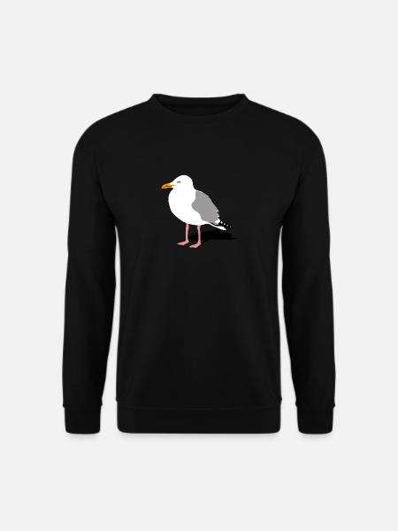 möwe seagull gull hafen segeln sailing hamburg - Unisex Pullover - Schwarz