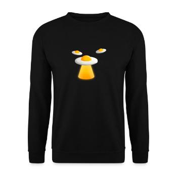 Unidentified fried egg - Unisex Sweatshirt - black - Front - Alina (178cm) & Michal (187cm)