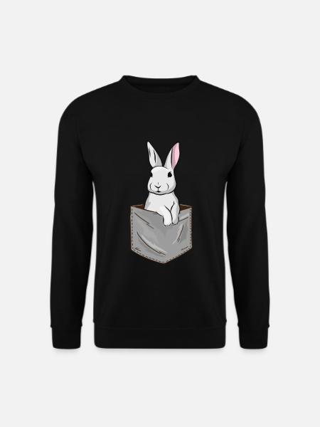 Hase Kaninchen Osterhase Hasenmama Frohe Ostern - Unisex Pullover - Schwarz