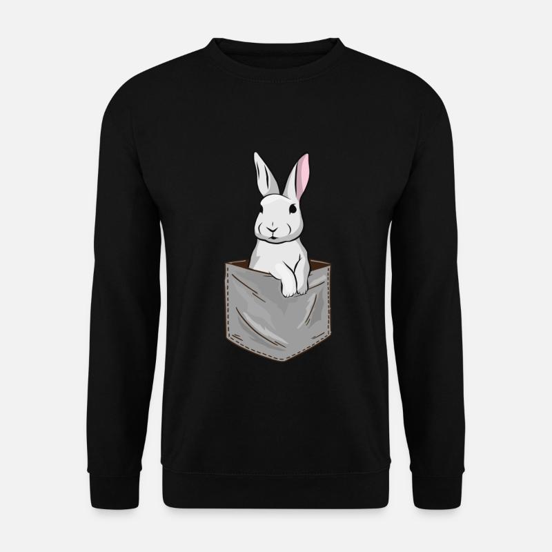 Hase Kaninchen Osterhase Hasenmama Frohe Ostern - Unisex Pullover - Schwarz