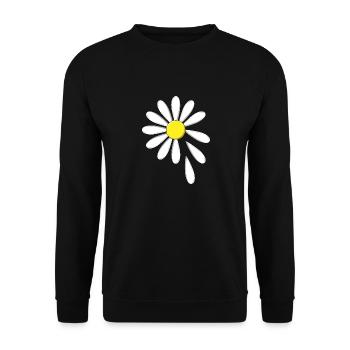 Marguerite - he loves me, he doesn't love me - Unisex Sweatshirt - black - Front - Alina (178cm) & Michal (187cm)