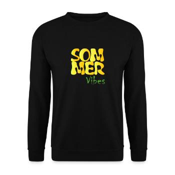 Sommer Vibes - Unisex Pullover - Schwarz - Vorne - Alina (178cm) & Michal (187cm)