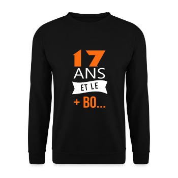 17 ans anniversaire 17 ans et le plus beau - Sweat-shirt Unisexe - noir - Devant - Alina (178cm) & Michal (187cm)