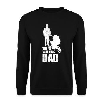 THE WALKING DAD - Unisex Sweatshirt - black - Front - Alina (178cm) & Michal (187cm)