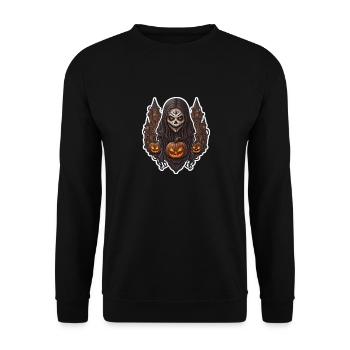 Zombie d’Halloween - Sweat-shirt Unisexe - noir - Devant - Alina (178cm) & Michal (187cm)