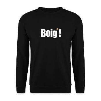 OBV - Boig! - Unisex Sweatshirt - black - Front - Alina (178cm) & Michal (187cm)
