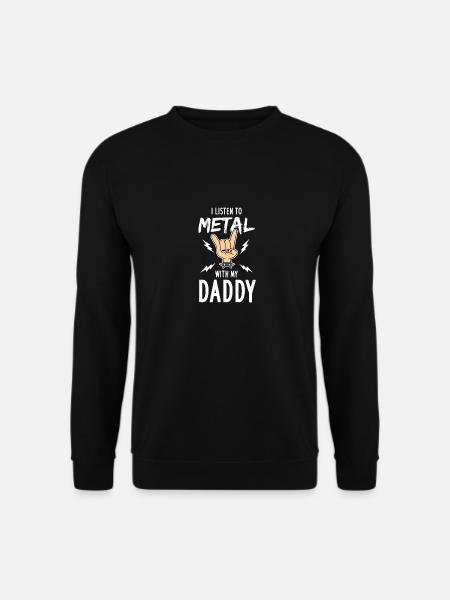 J'écoute du métal avec mon papa - Sweat-shirt Unisexe - noir