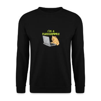 I'm A Purrgrammer Für Computer Programmierer - Unisex Pullover - Schwarz - Vorne - Alina (178cm) & Michal (187cm)