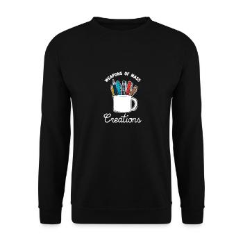Weapons Of Mass Creations - Unisex Sweatshirt - black - Front - Alina (178cm) & Michal (187cm)