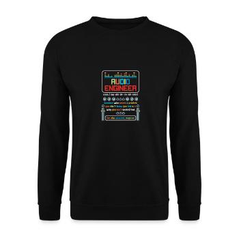 Audio Engineer Definition - Unisex Pullover - Schwarz - Vorne - Alina (178cm) & Michal (187cm)