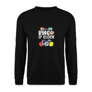 It's Bingo O Clock - Unisex Pullover - Schwarz - Vorne - Alina (178cm) & Michal (187cm)