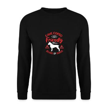 Cane Corso Is Friendly - Unisex Pullover - Schwarz - Vorne - Alina (178cm) & Michal (187cm)