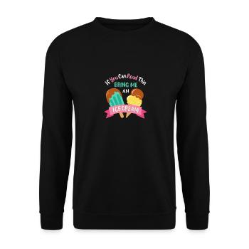 Bring Me An Ice Cream - Unisex Pullover - Schwarz - Vorne - Alina (178cm) & Michal (187cm)