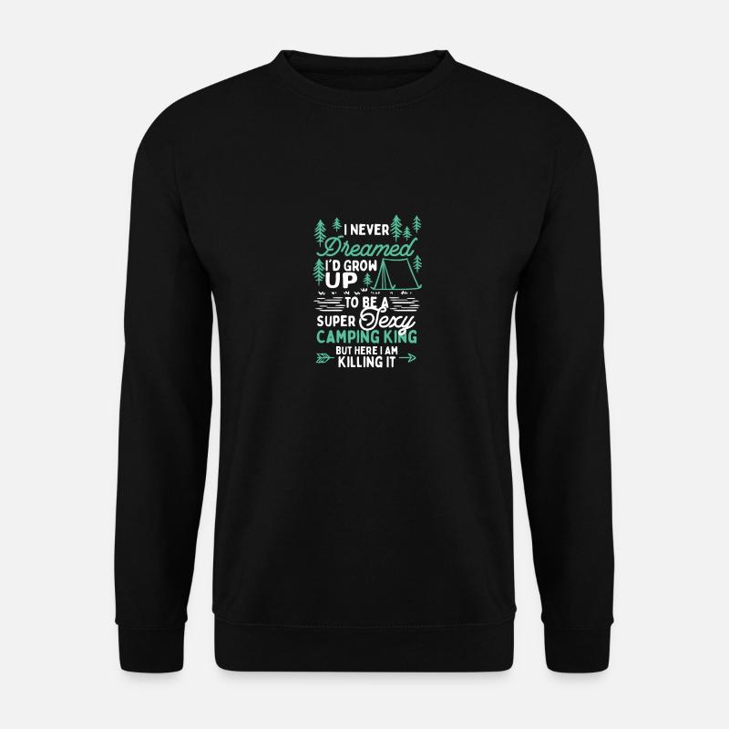 Camping King - Unisex Pullover - Schwarz