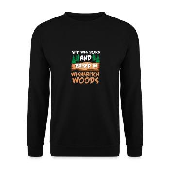 Wishabitch Woods - Unisex Pullover - Schwarz - Vorne - Alina (178cm) & Michal (187cm)