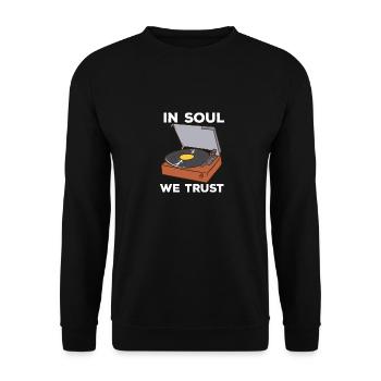 In Soul We Trust - Unisex Pullover - Schwarz - Vorne - Alina (178cm) & Michal (187cm)