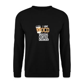 Obsessive Coffee Disorder - Unisex Pullover - Schwarz - Vorne - Alina (178cm) & Michal (187cm)