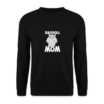 Ragdoll Mom - Unisex Pullover - Schwarz - Vorne - Alina (178cm) & Michal (187cm)