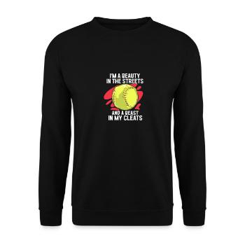 I'm A Beauty In The Streets And A Beast In My - Unisex Pullover - Schwarz - Vorne - Alina (178cm) & Michal (187cm)