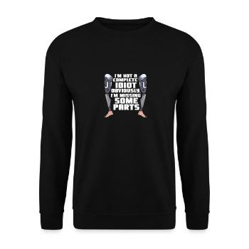 Missing Some Parts - Unisex Pullover - Schwarz - Vorne - Alina (178cm) & Michal (187cm)