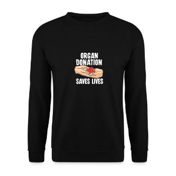 Organ Donation Saves Lives - Unisex Pullover - Schwarz - Vorne - Alina (178cm) & Michal (187cm)