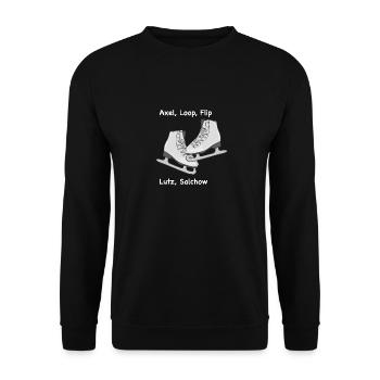 Axel Loop Flip - Unisex Pullover - Schwarz - Vorne - Alina (178cm) & Michal (187cm)