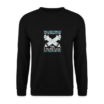 Your Veins Do Not Roll - Unisex Pullover - Schwarz - Vorne - Alina (178cm) & Michal (187cm)