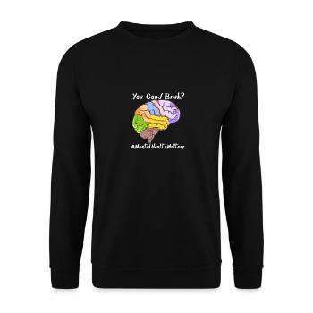 You Good Bruh - Unisex Pullover - Schwarz - Vorne - Alina (178cm) & Michal (187cm)