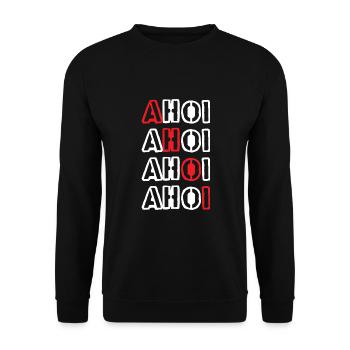 AHOI - Label126 - Unisex Pullover - Schwarz - Vorne - Alina (178cm) & Michal (187cm)
