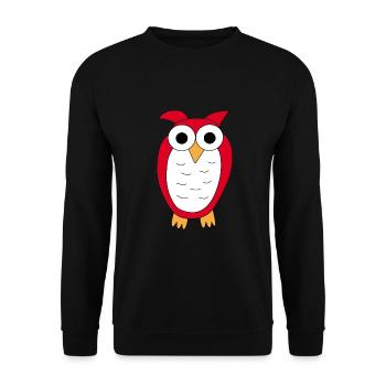 Owl Red Owl - Unisex Sweatshirt - black - Front - Alina (178cm) & Michal (187cm)