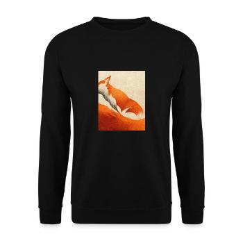 Abstract fox in nature - Unisex Sweatshirt - black - Front - Alina (178cm) & Michal (187cm)