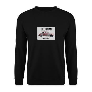 Voiture ancienne, Seligman, Arizona, road 66 USA - Sweat-shirt Unisexe - noir - Devant - Alina (178cm) & Michal (187cm)