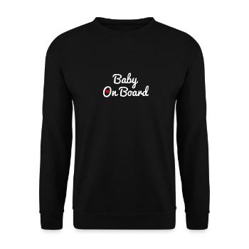 baby - Unisex Sweatshirt - black - Front - Alina (178cm) & Michal (187cm)