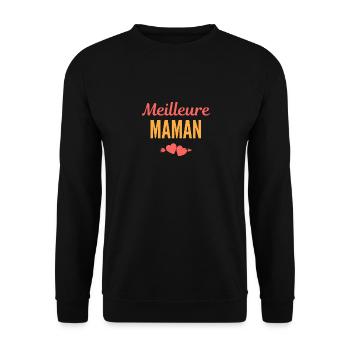 Meilleure Maman - Sweat-shirt Unisexe - noir - Devant - Alina (178cm) & Michal (187cm)