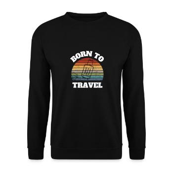 Vacances de voyage - Sweat-shirt Unisexe - noir - Devant - Alina (178cm) & Michal (187cm)