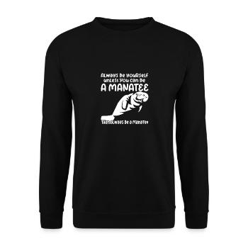 J’adore les lamantins, les dugongs - Sweat-shirt Unisexe - noir - Devant - Alina (178cm) & Michal (187cm)