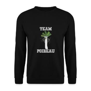 Cadeau de remise en forme d'équipe de poireau - Sweat-shirt Unisexe - noir - Devant - Alina (178cm) & Michal (187cm)