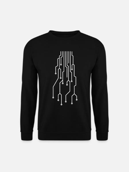 Futuristic computer circuit board - Unisex Sweatshirt - black